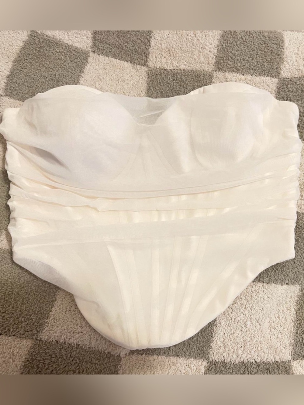Oh Polly White Strapless Bustier Corset Top